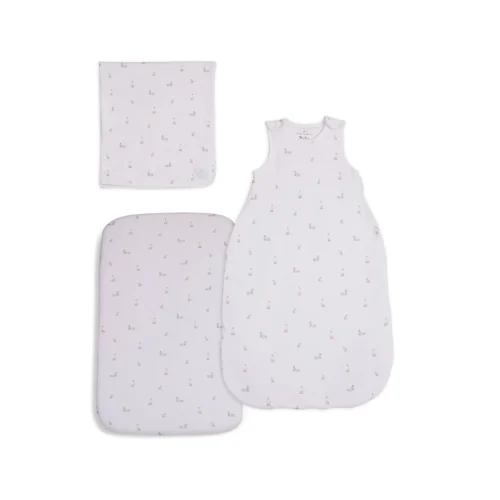 Silver Cross Lunar Bedside Crib New Arrival Bundle - Duckling Print