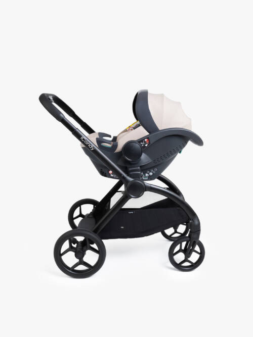 iCandy Core 2 Pushchair and Carrycot Complete 360 Car Seat Bundle-Sandstone