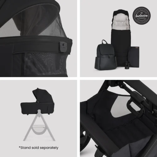 Silver Cross Cove 2 Travel System Accessory Bundle (8 piece)- Onyx