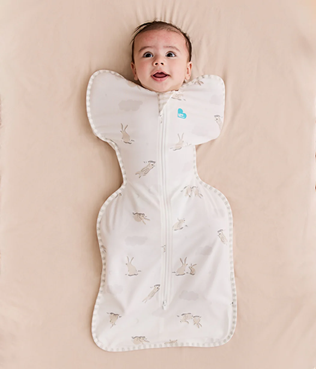 Love To Dream Swaddle Up- White Cloud Bunnies