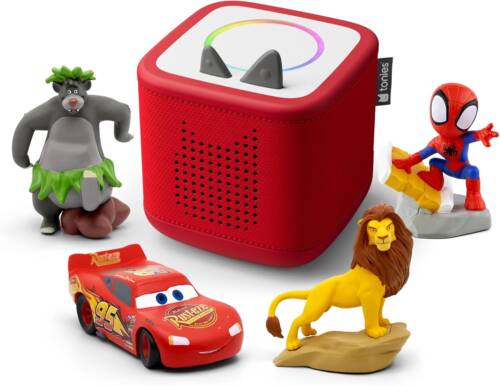 Tonies Toniebox 2 Starter Bundle with 5 Characters- Red
