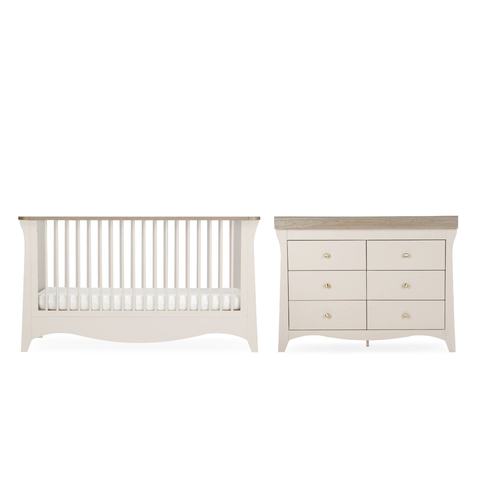 CuddleCo Clara Luxe 2 Piece Furniture Set - Cashmere & Ash