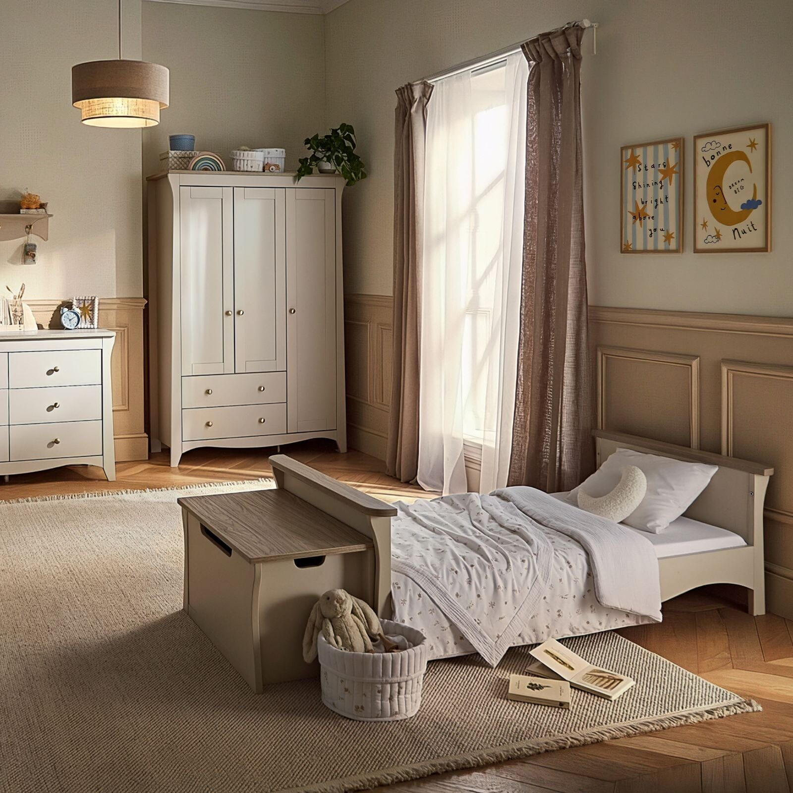 CuddleCo Clara Luxe 2 Piece Furniture Set - Cashmere & Ash