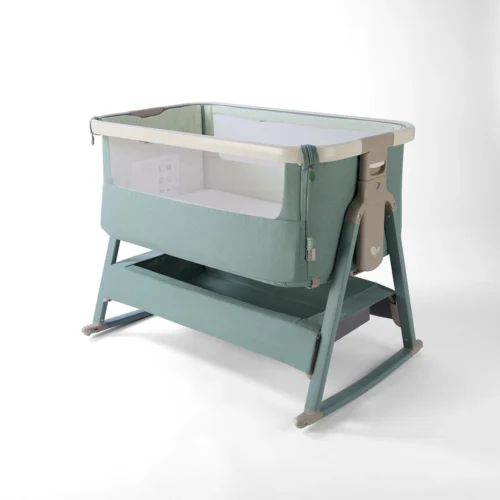 Tutti Bambini CoZee Air 2 Bedside Crib- Whitewash / Kelp