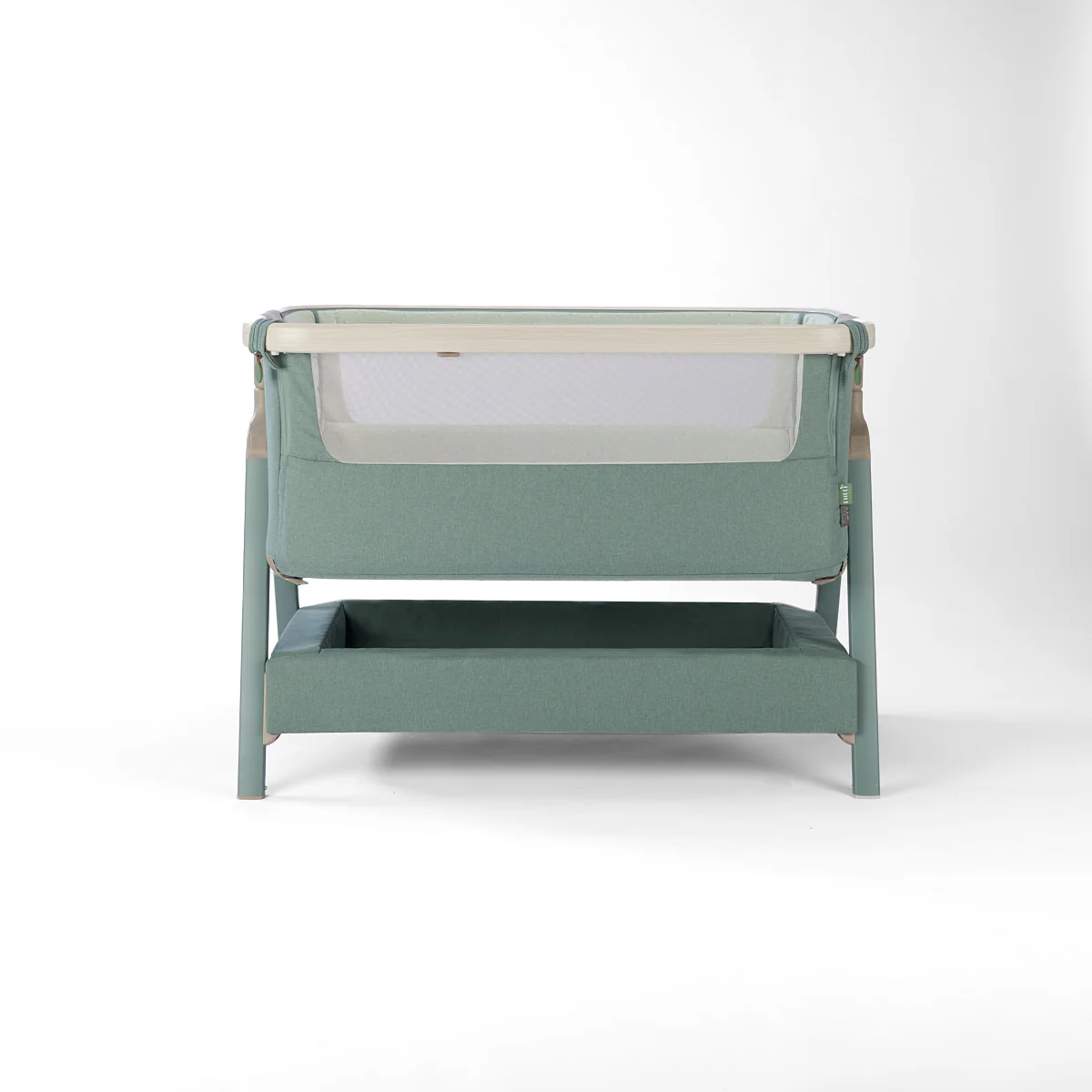 Tutti Bambini CoZee Air 2 Bedside Crib- Whitewash / Kelp