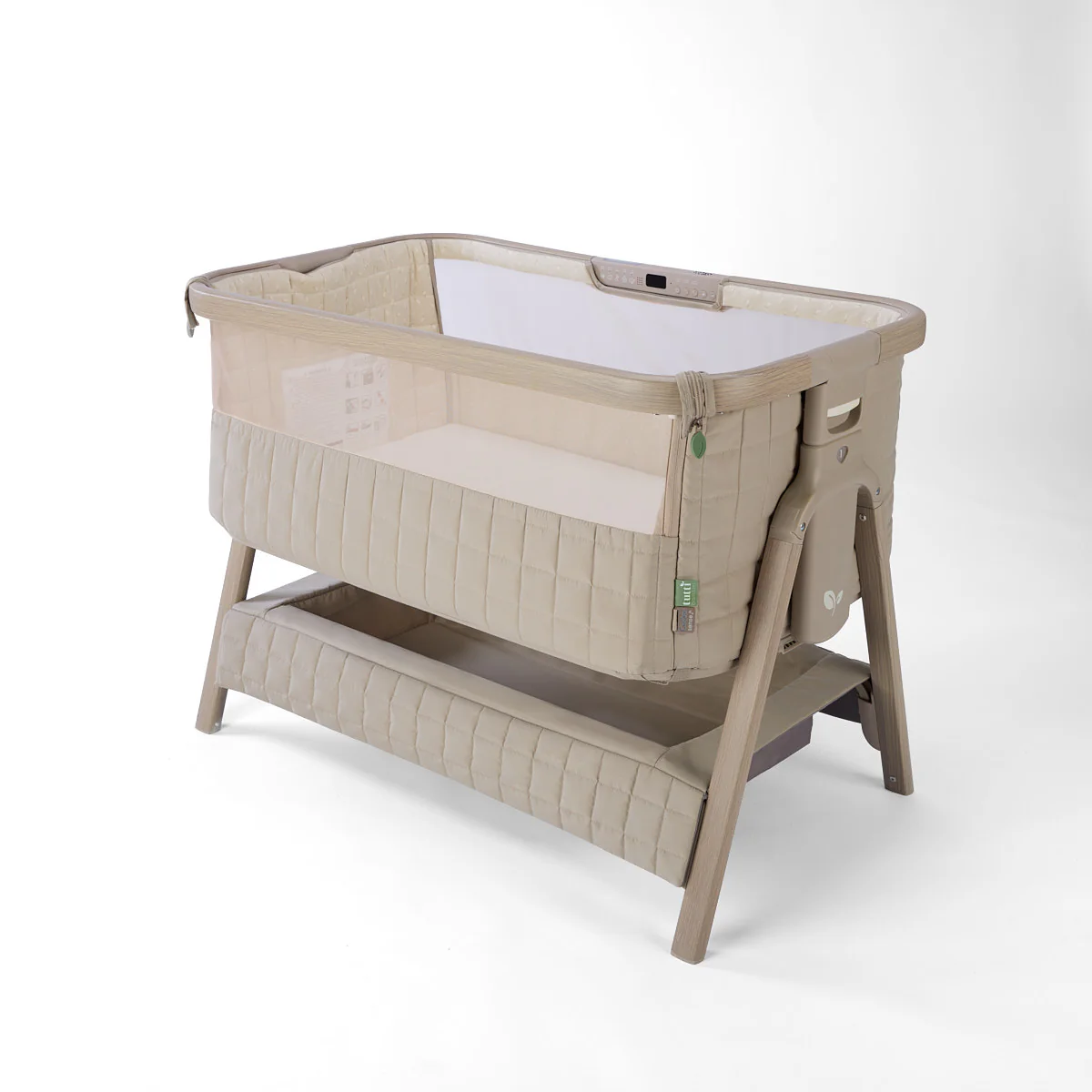 Tutti Bambini Cozee Sense Bedside Crib- Soft Walnut / Cocoa