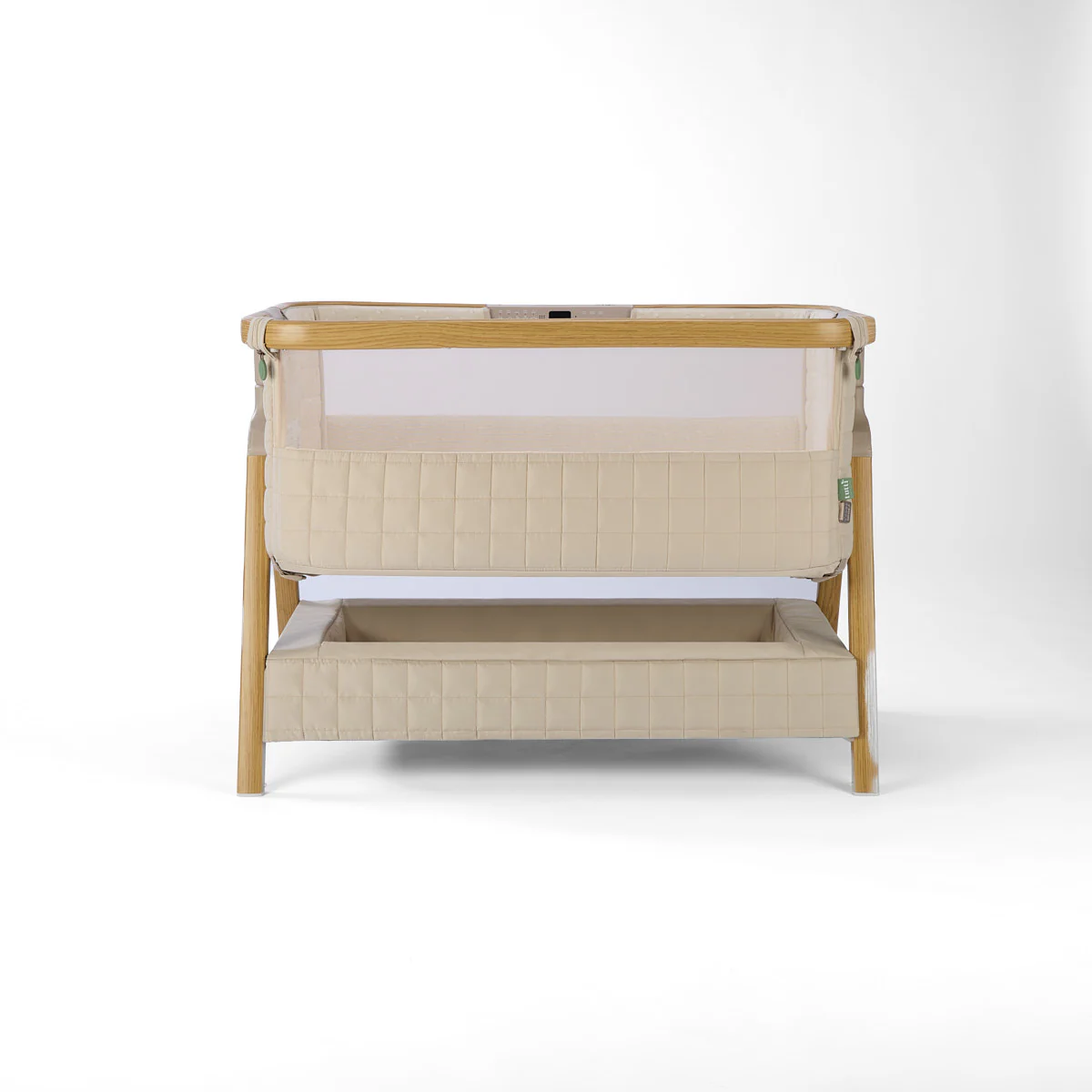 Tutti Bambini Cozee Sense Bedside Crib- Toasted Oak / Sand