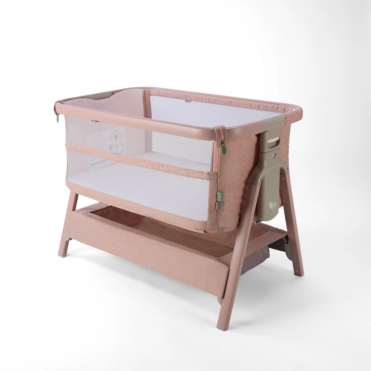 Tutti Bambini Cozee Zen Bedside Crib - Blush