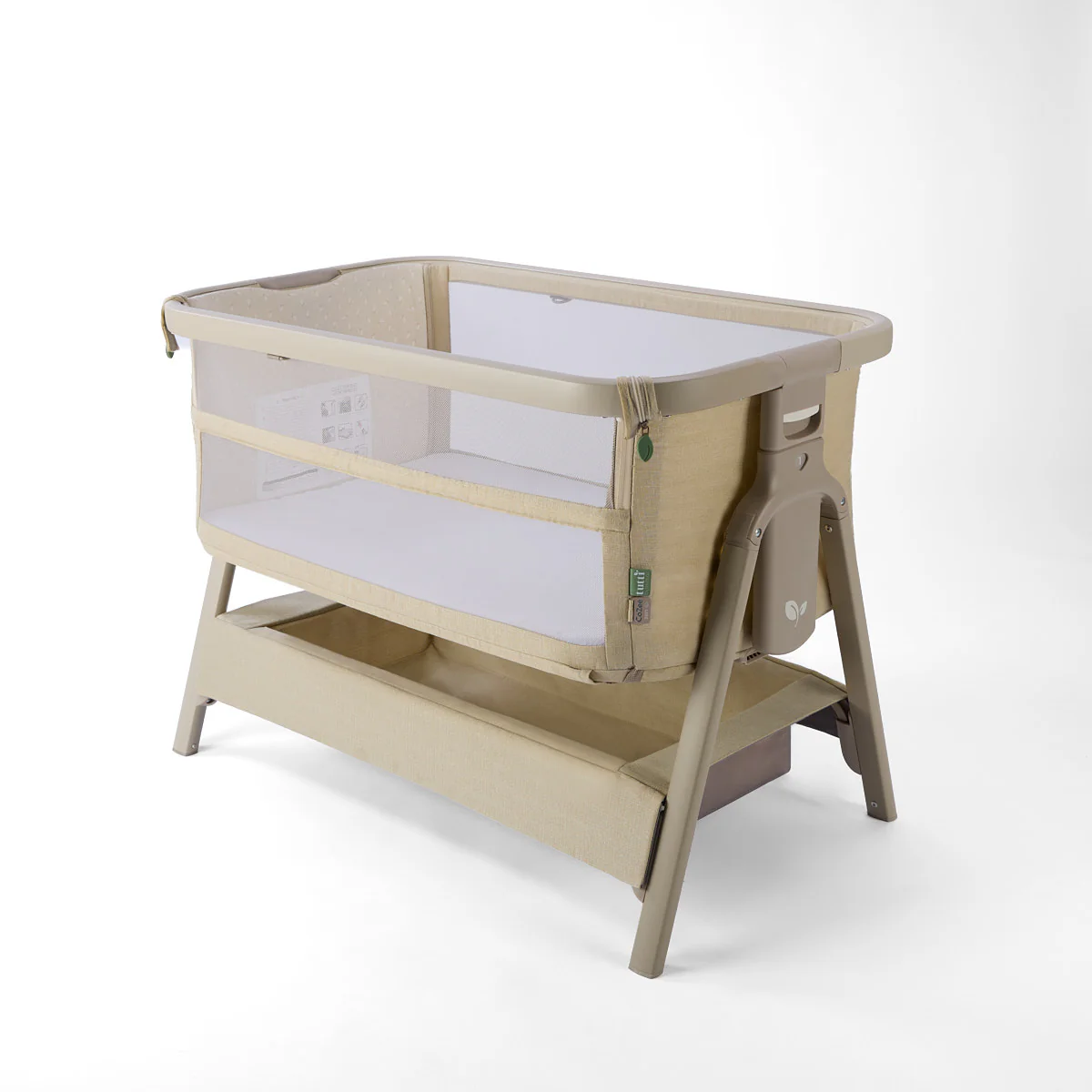 Tutti Bambini Cozee Zen Bedside Crib - Sand