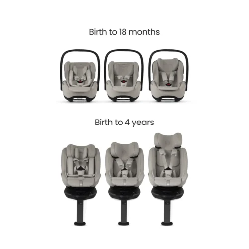 Silver Cross Plus 360 Family Car Seat Bundle- Natural Taupe