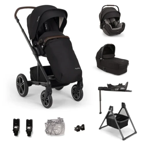 Nuna MIXX NEXT Generation ARRA Flex Bundle – Caviar + FREE Carrycot Stand Worth £130!