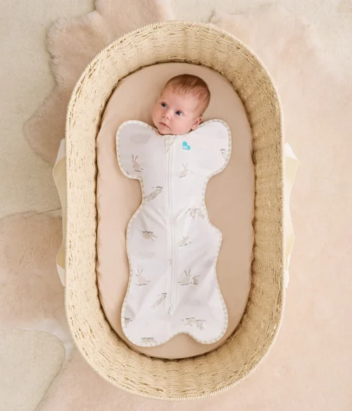 Love To Dream Swaddle Up- White Cloud Bunnies