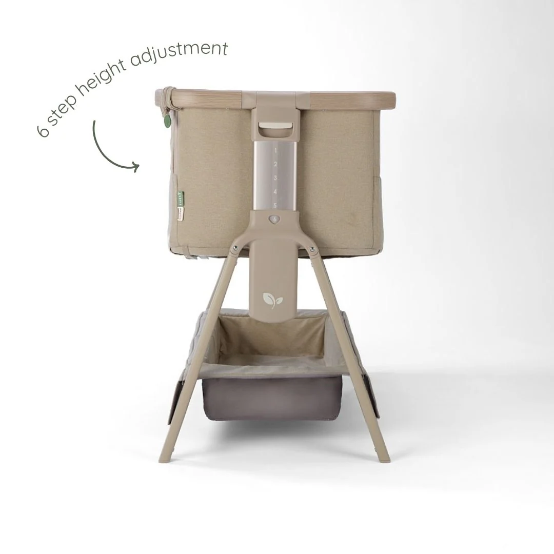 Tutti Bambini CoZee Air 2 Bedside Crib- Soft Walnut / Cocoa