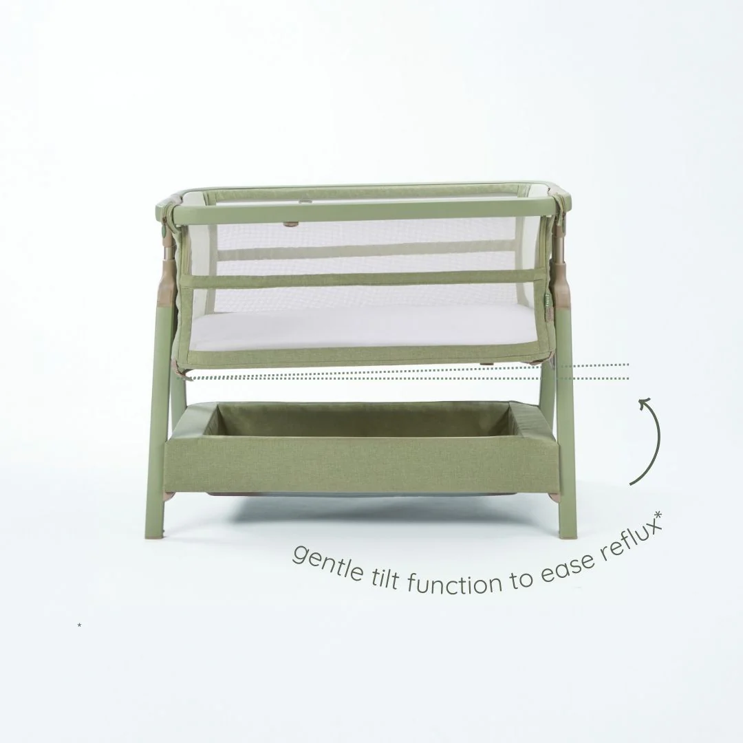 Tutti Bambini Cozee Zen Bedside Crib - Eucalyptus