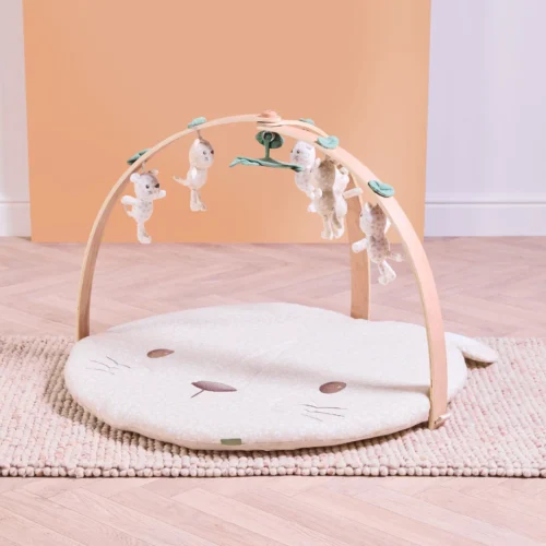 Tutti Bambini Luxury Wood & Muslin Playgym- Love Cats