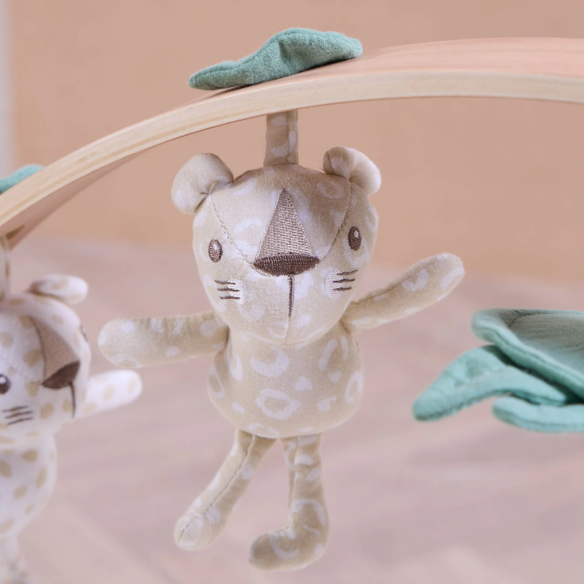 Tutti Bambini Luxury Wood & Muslin Playgym- Love Cats