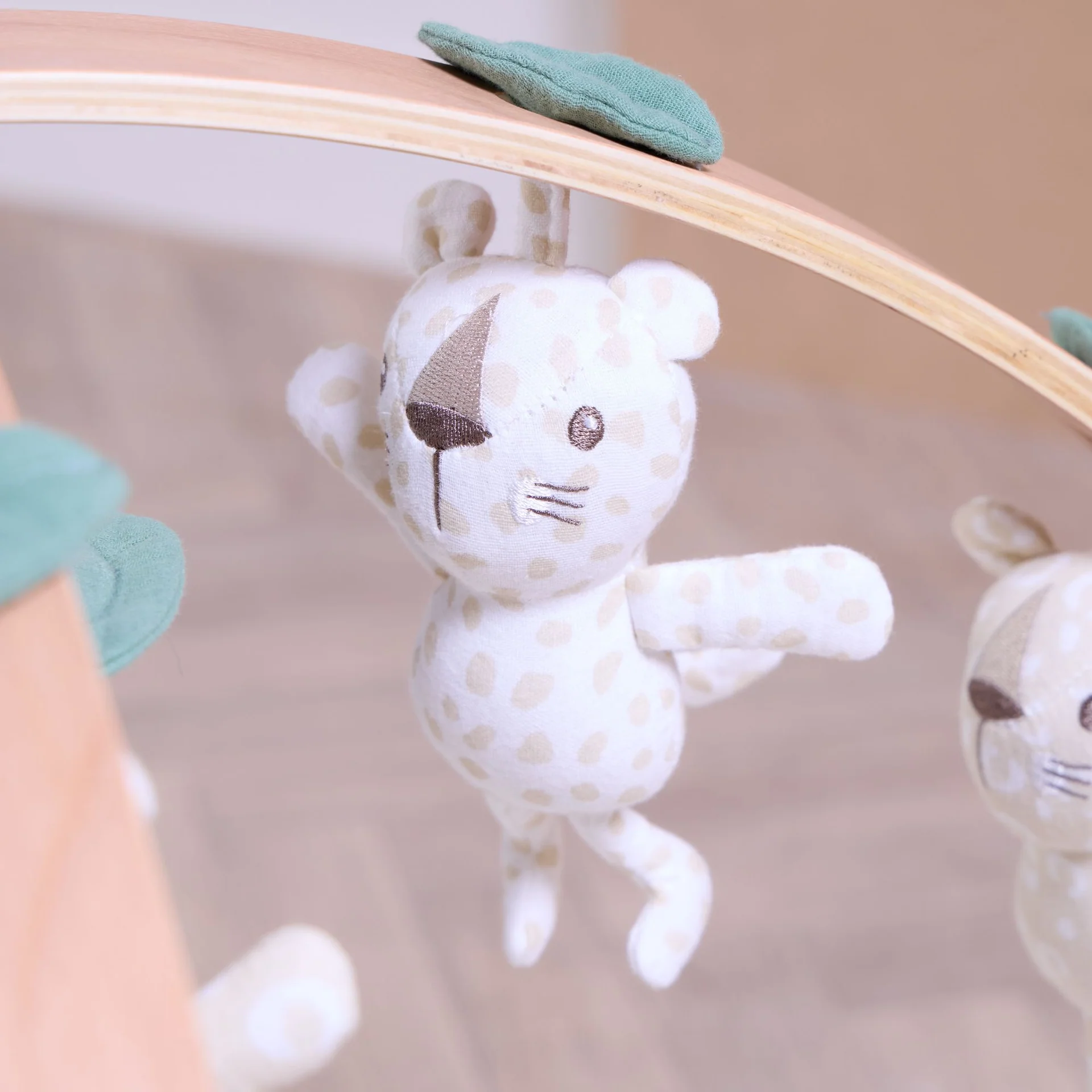 Tutti Bambini Luxury Wood & Muslin Playgym- Love Cats