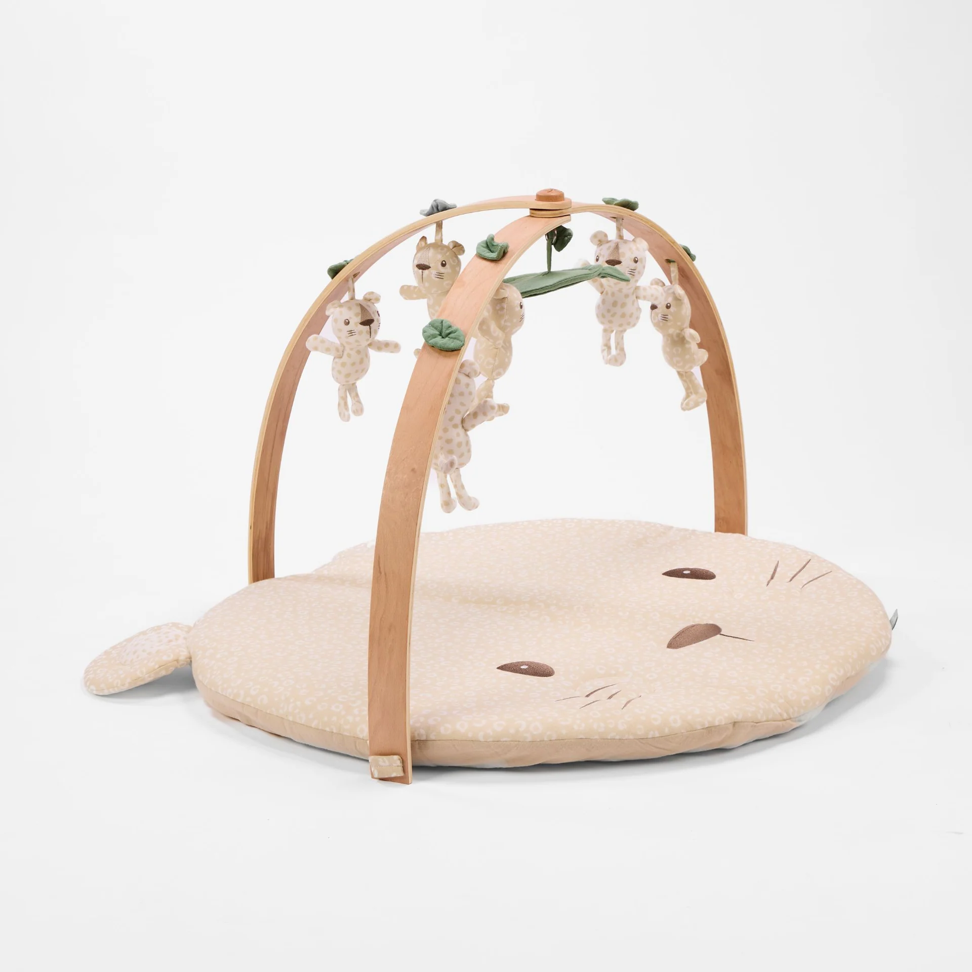 Tutti Bambini Luxury Wood & Muslin Playgym- Love Cats