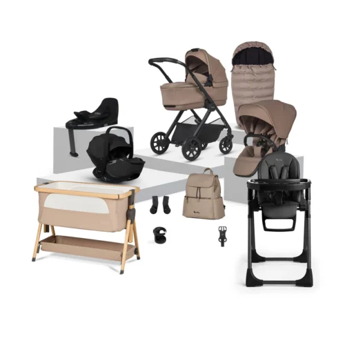 Silver Cross Reef 2 Mocha Travel System Ultimate Baby Bundle (14 piece)- Mocha