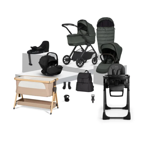Silver Cross Reef 2 Mocha Travel System Ultimate Baby Bundle (14 piece)- Pewter