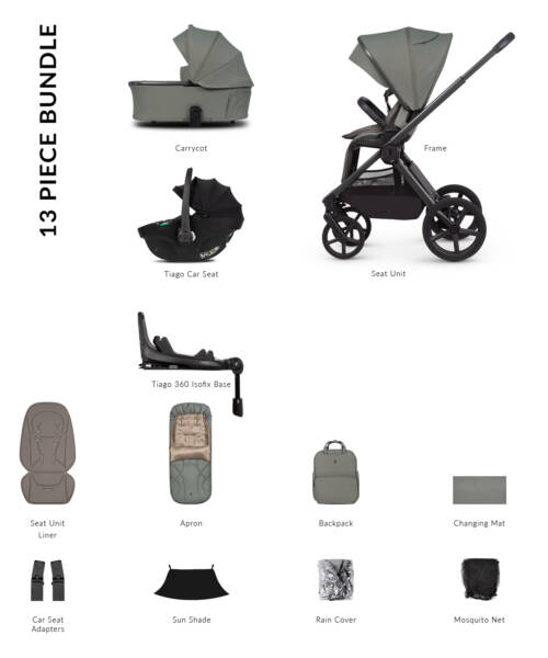 Venicci Upline 3 Travel System- Aloe