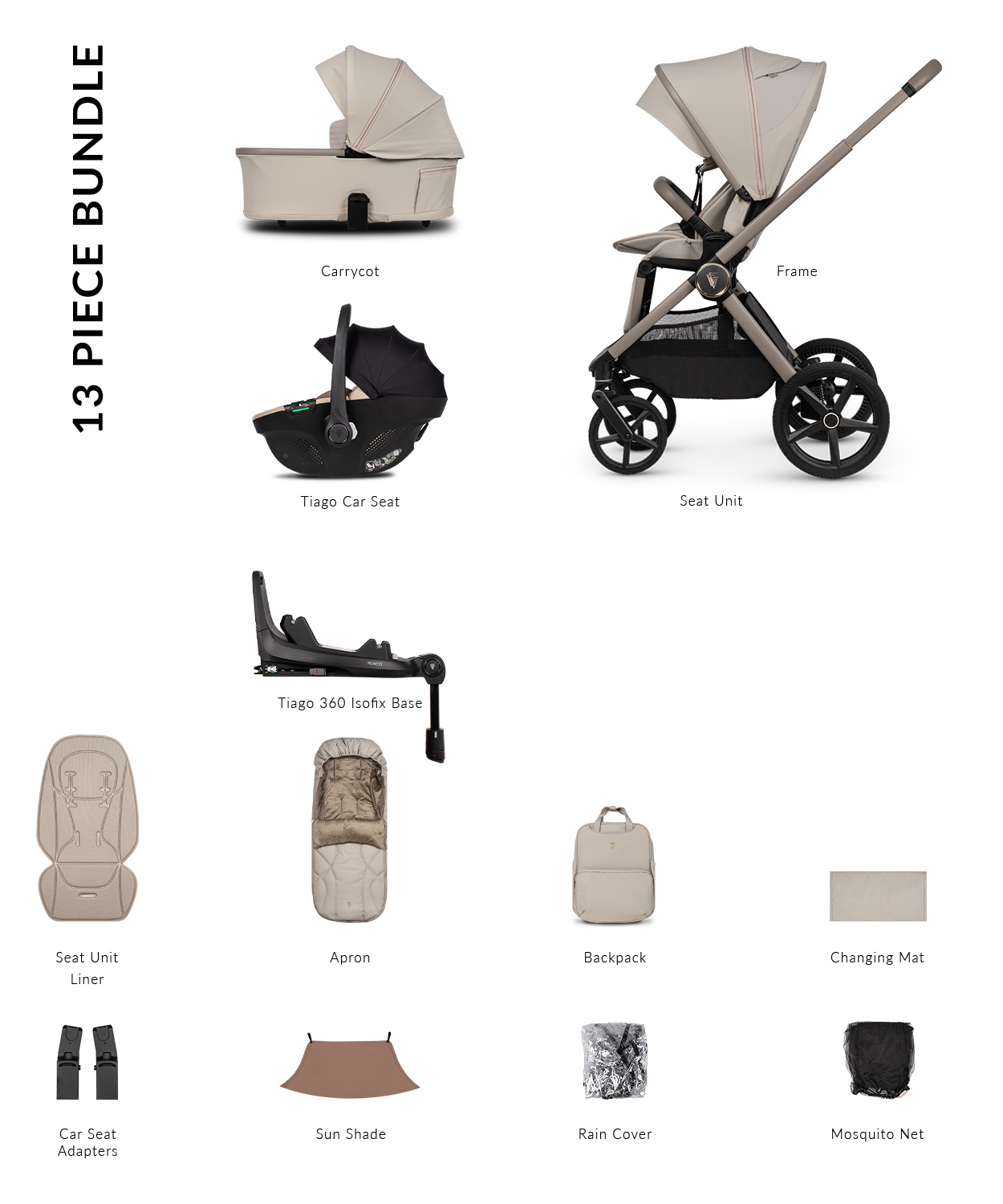 Venicci Upline 3 Travel System- Pebble