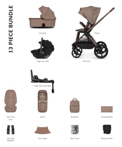 Venicci Upline 3 Travel System- Sand