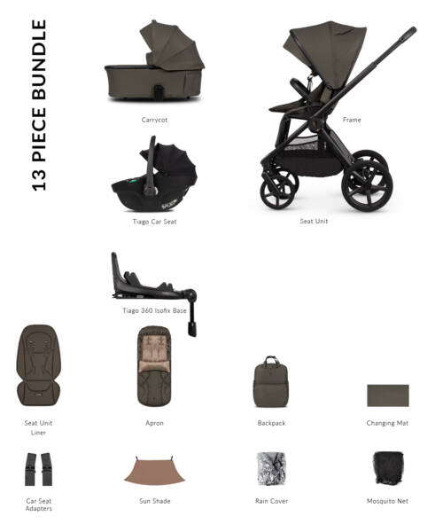 Venicci Upline 3 Travel System- Truffle