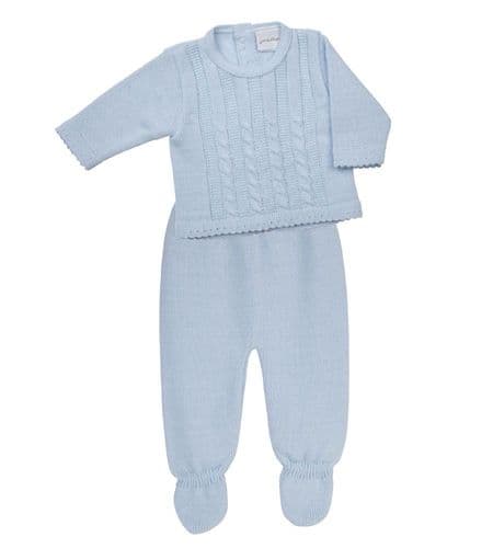 Dandelion Cable Knitted Jumper & legging set- Blue