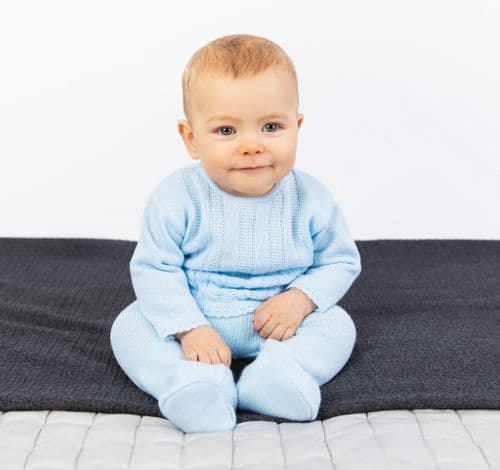 Dandelion Cable Knitted Jumper & legging set- Blue