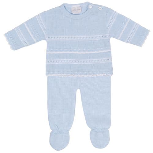 Dandelion Boys knitted 2 piece legging set- Blue