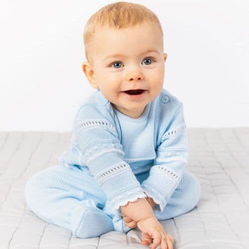 Dandelion Boys knitted 2 piece legging set- Blue