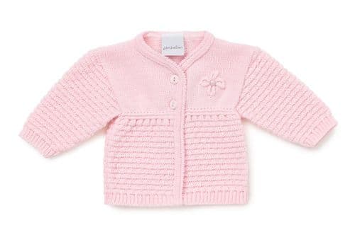 Dandelion Baby knitted Matinee Cardigan- Pink
