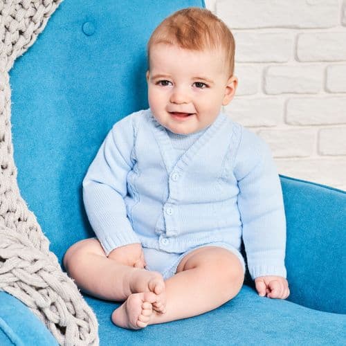 Dandelion Baby knitted Cardigan- Blue