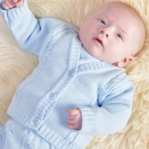 Dandelion Baby knitted Cardigan- Blue