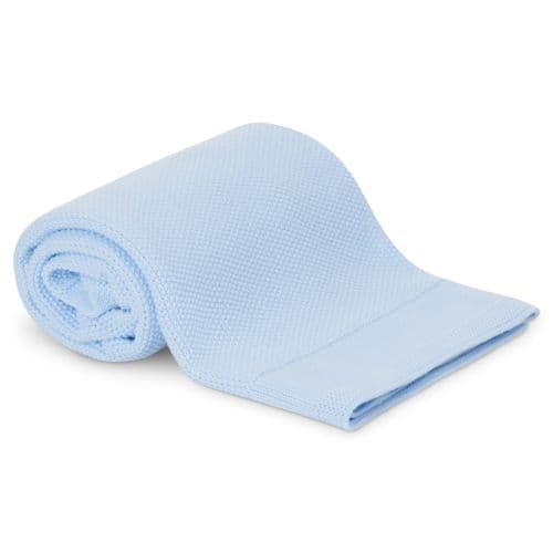 Dandelion New Baby Receiving Shawl- Blue