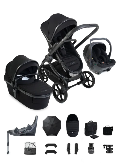 iCandy Peach 8 Travel System 360 Car Seat Bundle- Black