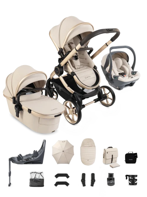 iCandy Peach 8 Travel System 360 Car Seat Bundle- Biscotti