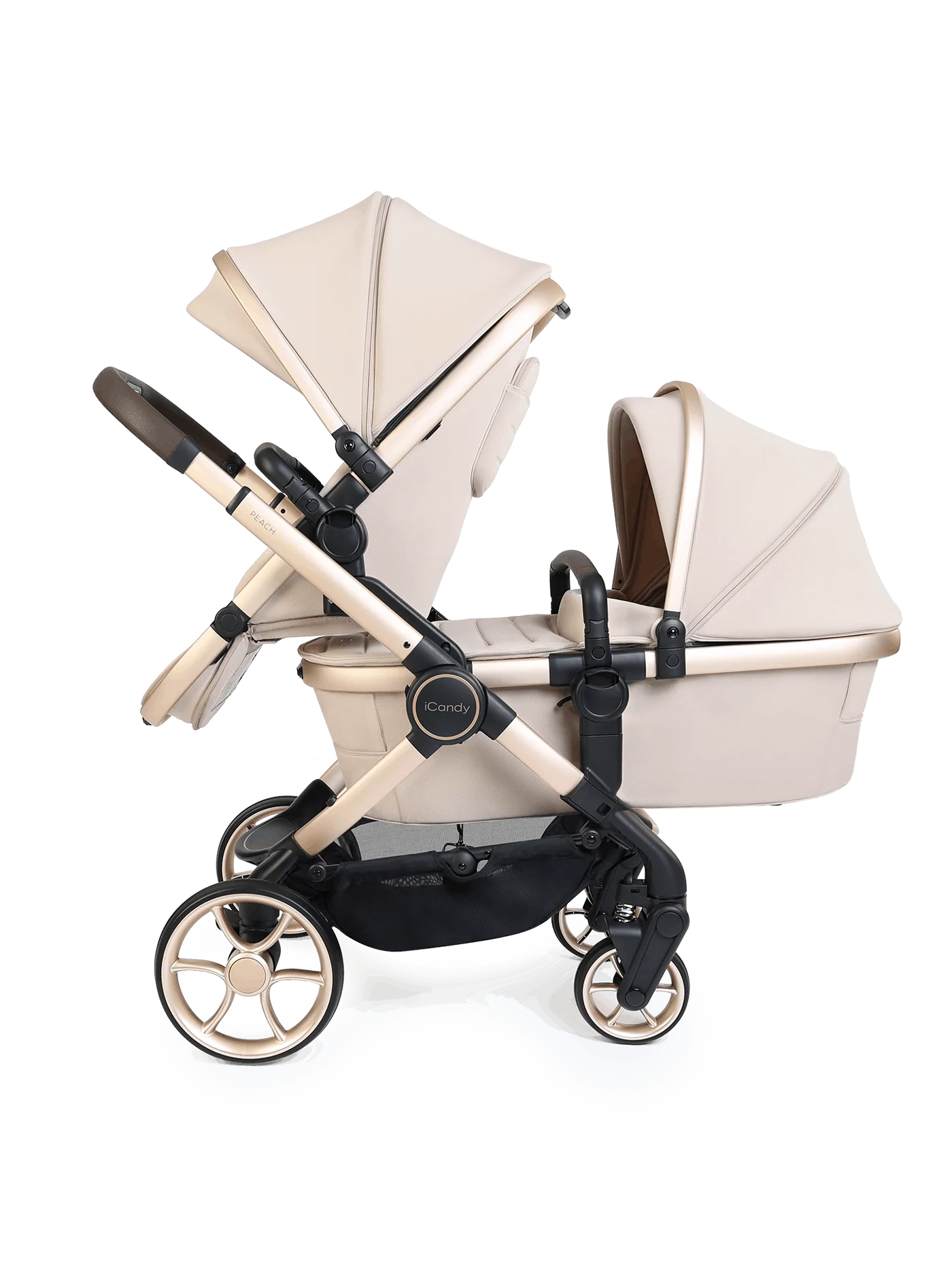 iCandy Peach 8 Double Travel System Bundle- Biscotti