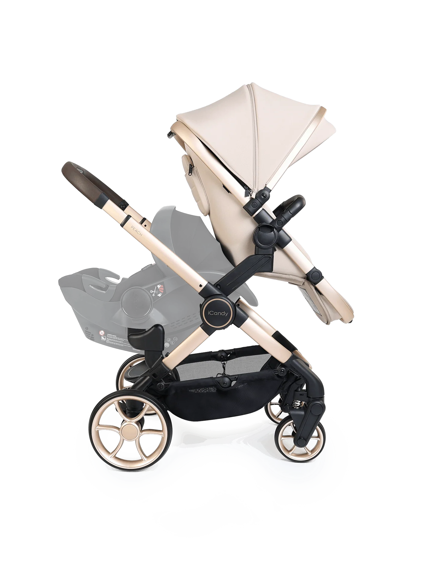 iCandy Peach 8 Double Travel System Bundle- Biscotti