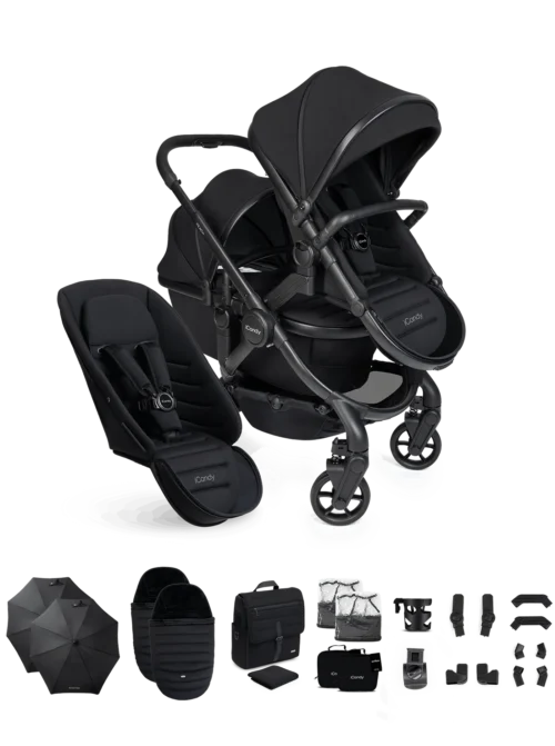 iCandy Peach 8 Double Travel System Bundle- Black