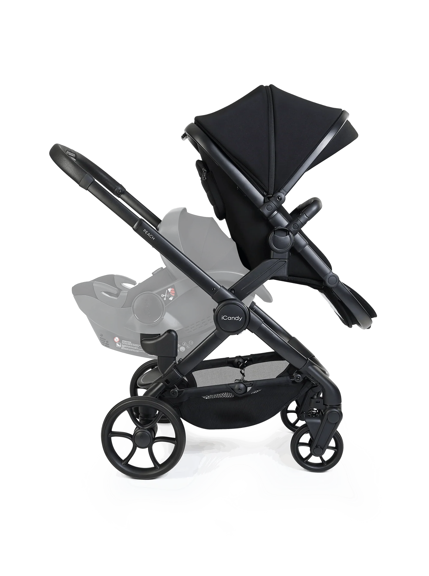 iCandy Peach 8 Double Travel System Bundle- Black