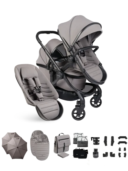 iCandy Peach 8 Double Travel System Bundle- Porcini