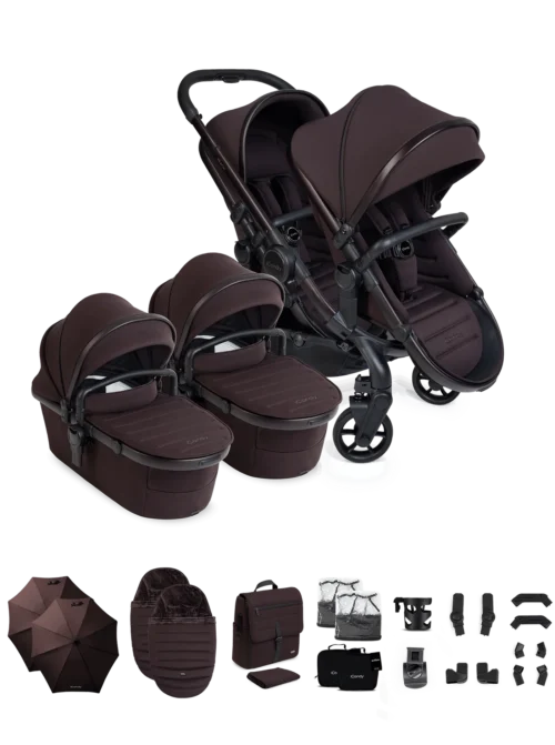 iCandy Peach 8 Twin Travel System Bundle- Coffee Bean