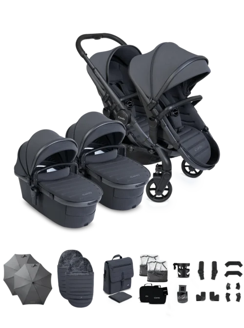 iCandy Peach 8 Twin Travel System Bundle- Grey
