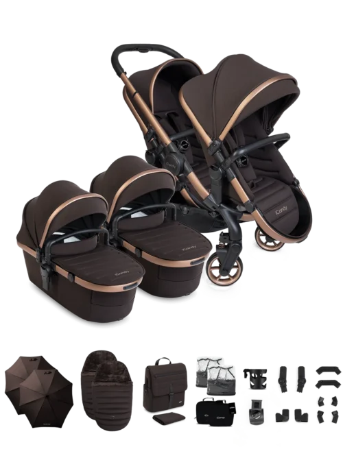 iCandy Peach 8 Twin Travel System Bundle- Pecan