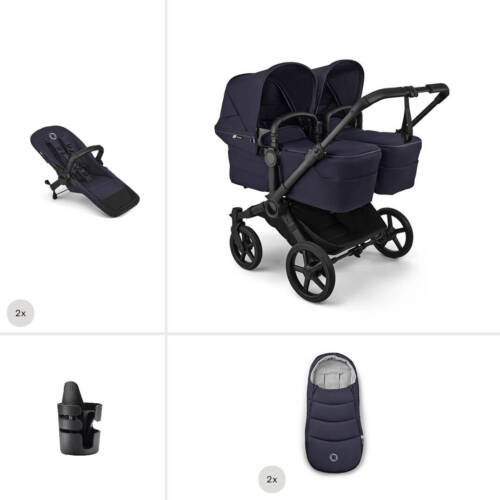 Bugaboo Donkey 6 Twin Essential pushchair bundle- Deep Indigo