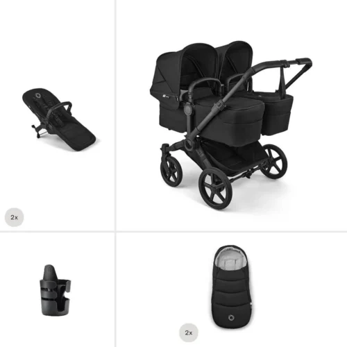 Bugaboo Donkey 6 Twin Essential pushchair bundle- Heritage Black
