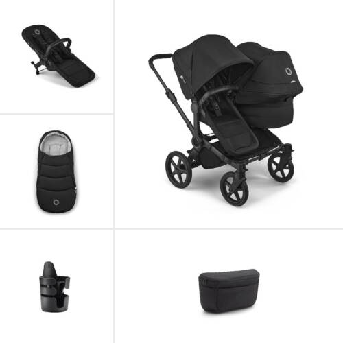Bugaboo Donkey 6 Double Essential pushchair bundle- Heritage Black