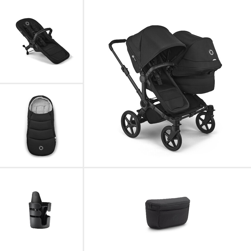 Bugaboo Donkey 6 Double Essential pushchair bundle- Heritage Black